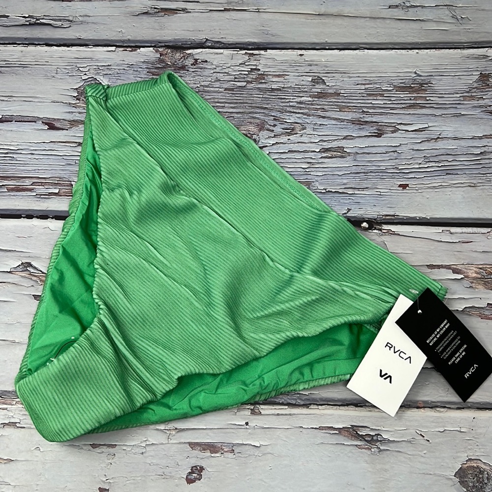 🆕NWT RVCA Salt Wash Cheeky High Rise High Leg Bikini Bottom S,M,L Available